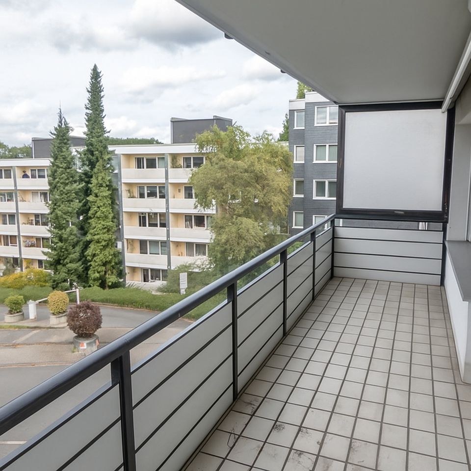 Rückansicht auf die Balkone